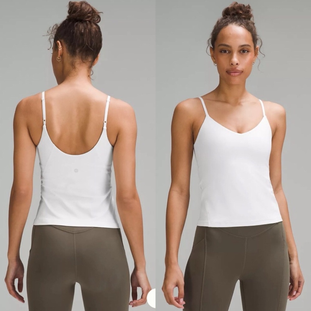🌼LULULEM🍋N Align™ Waist-Length Cami Tank Top A/B Cup White Size 8